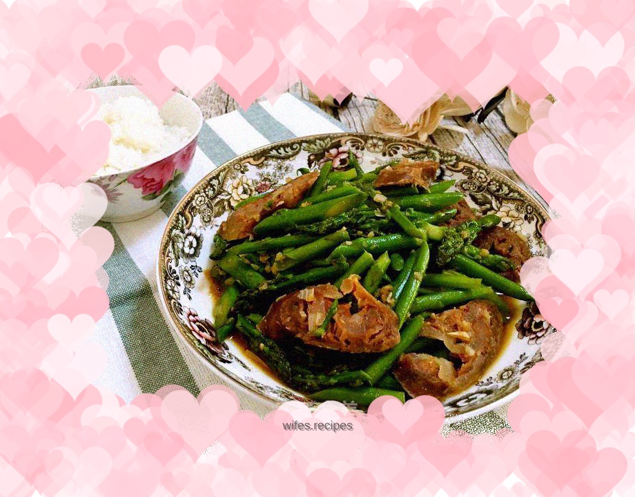 Sautéed Asparagus with Sausage