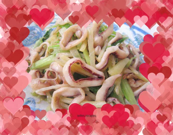 Fried squid with three shreds