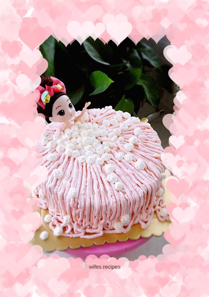 Super simple Barbie birthday cake (not too beautiful)