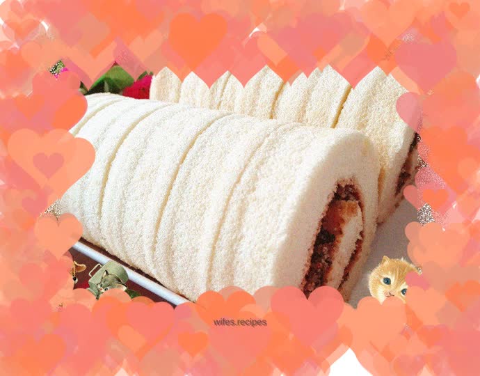 Peanut Sesame Cake Roll