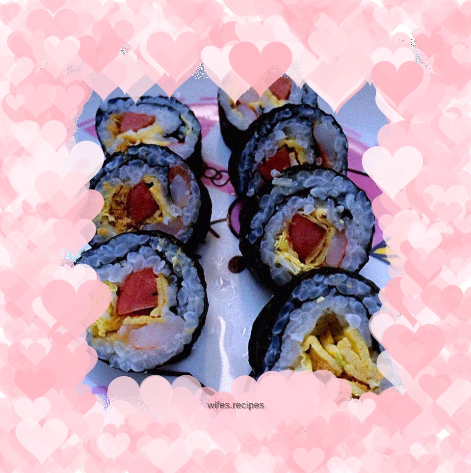 Homemade simple and delicious sushi