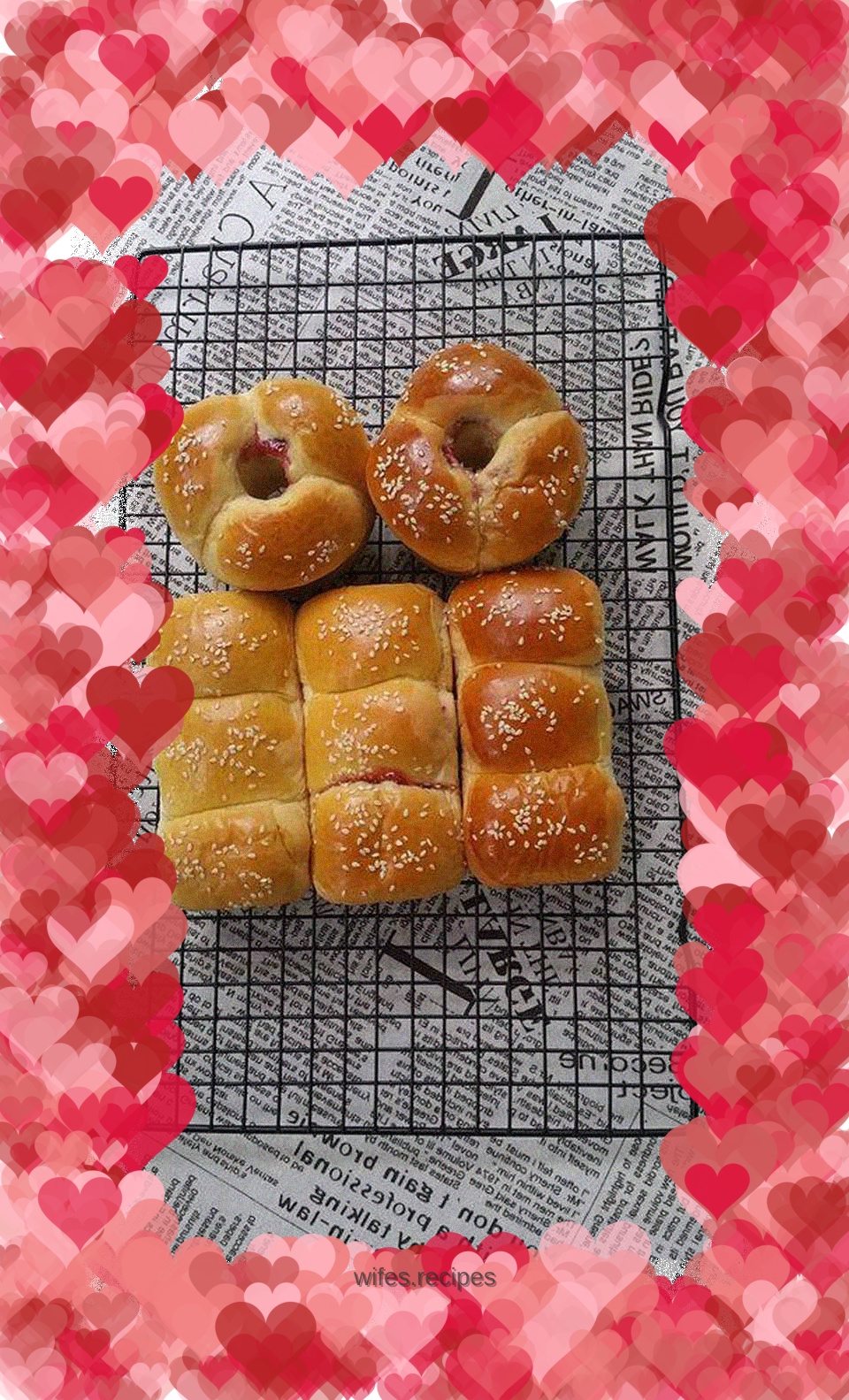 Strawberry jam bread (medium)