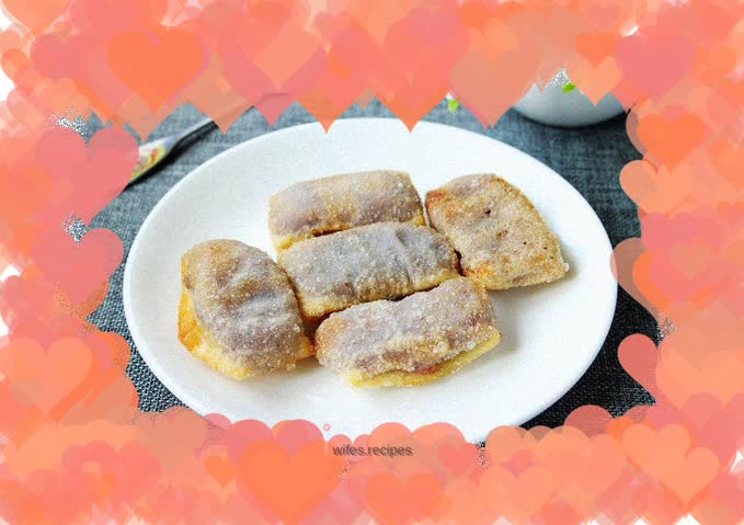 Wonton skin red bean paste cake