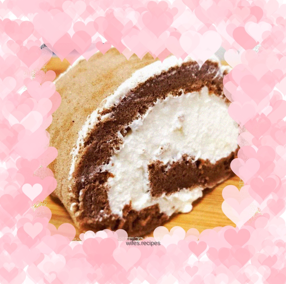 Cocoa flavor cake roll