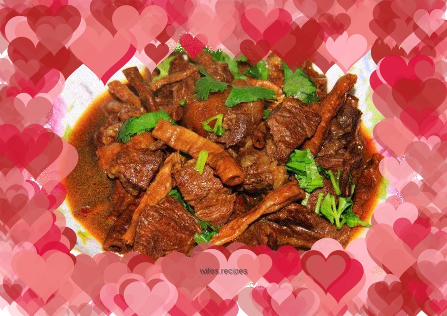 Braised Beef with Black Bamboo Shoots