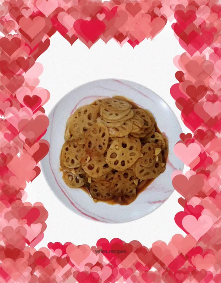 Sweet and sour lotus root slices