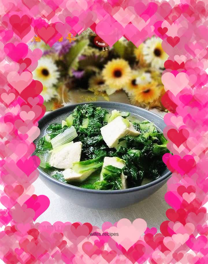 Chinese cabbage stewed with tofu