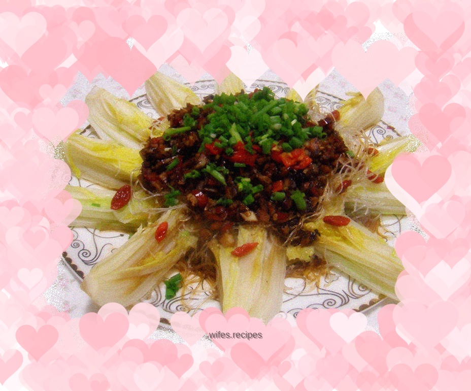 Steamed Baby Cabbage with Garlic Vermicelli