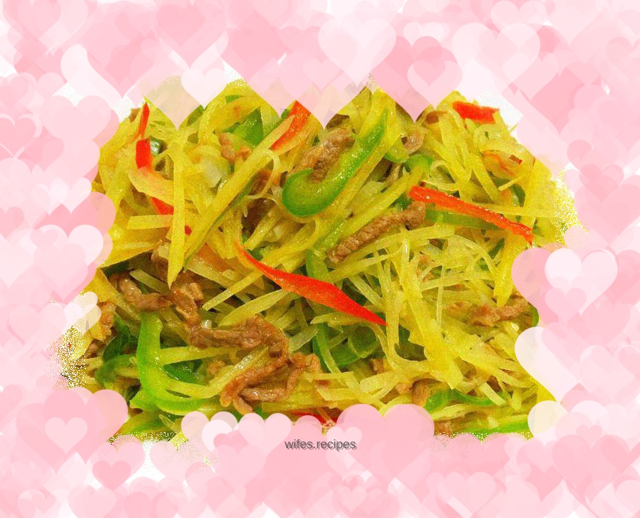 Stir-fried Shredded Beef and Shredded Potatoes