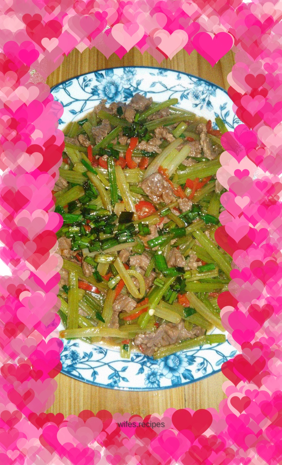 Stir-fried beef with celery