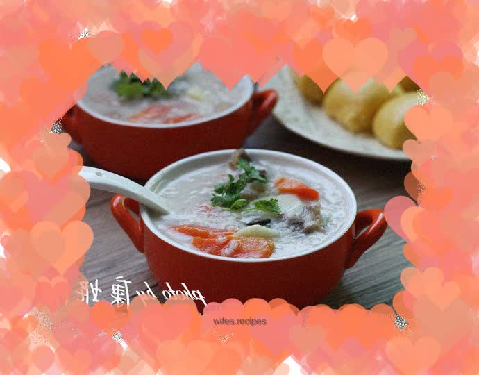 Peanut salted pork bone porridge