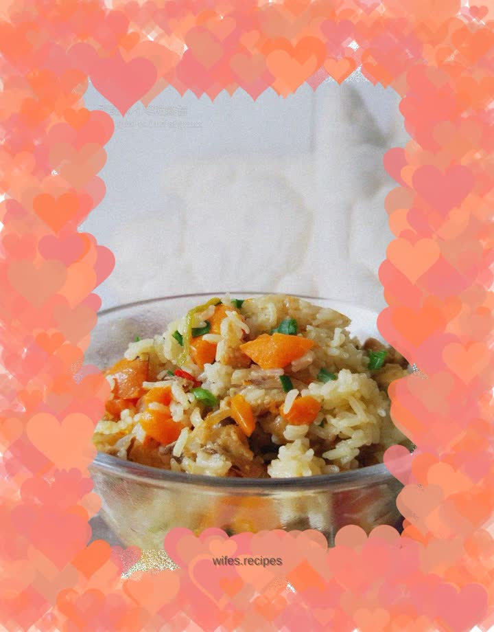 Braised rice with carrots and chicken legs