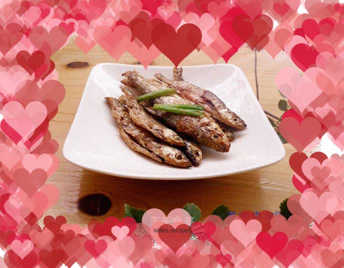 Baked Dried Fish with Green Onions