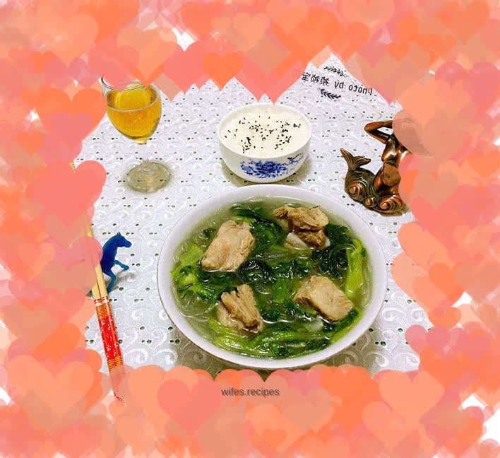 Cabbage Vermicelli and Pork Ribs Soup