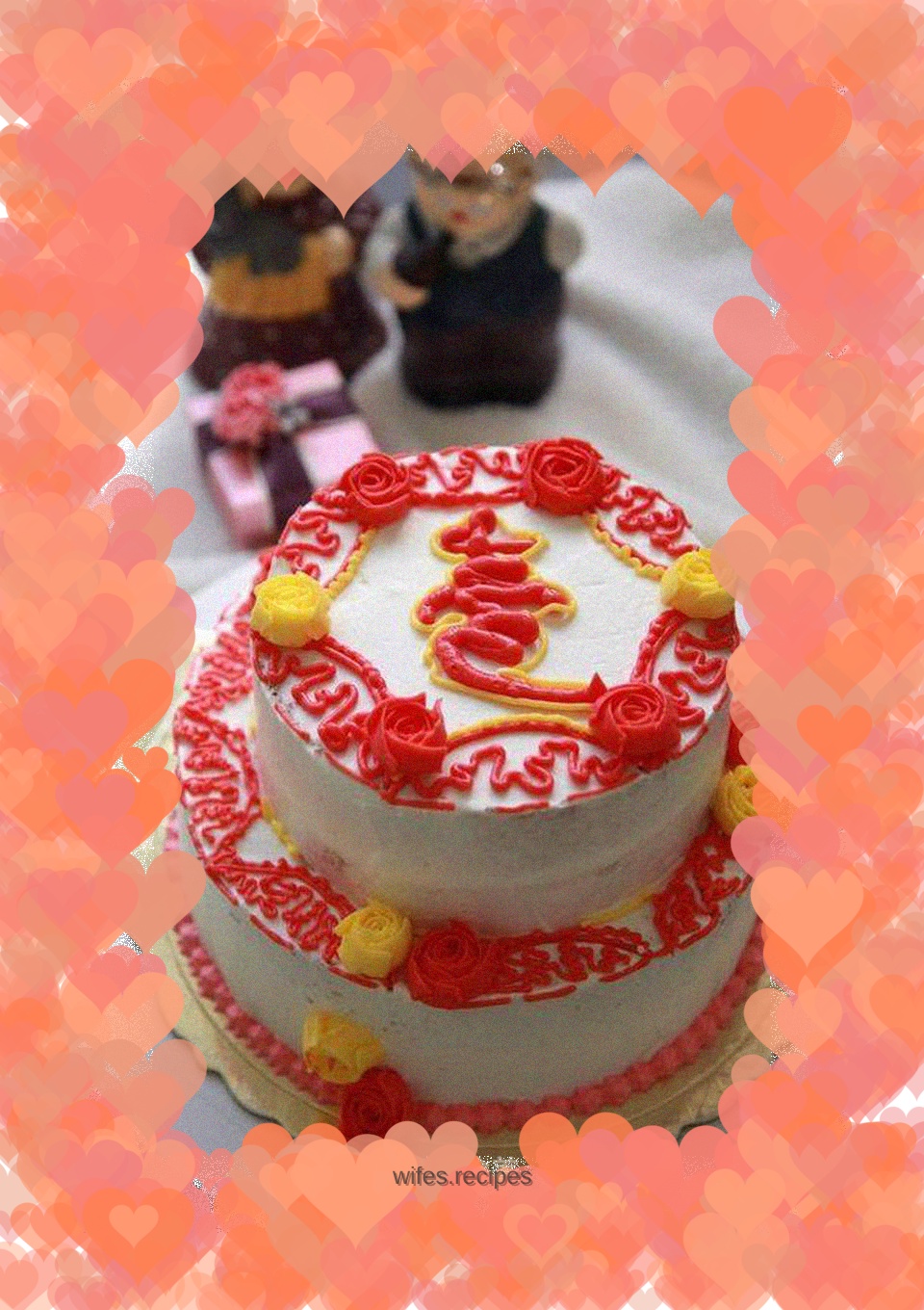 Double layer birthday cake