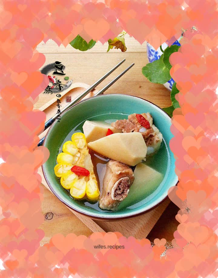 Corn, Mushroom and Pork Ribs Soup