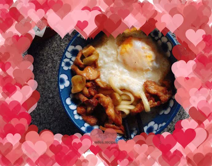 Pickled mustard pork and egg noodles