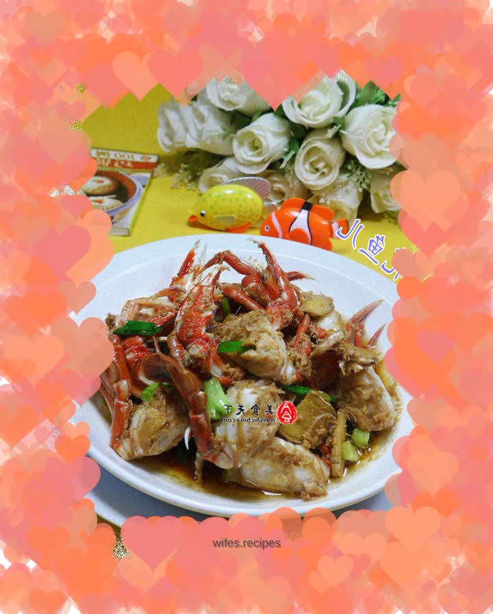 Fried flower crab