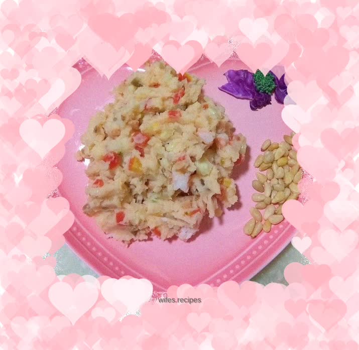 Colorful mashed potatoes