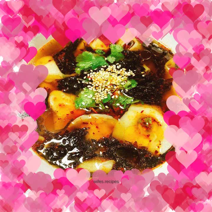 Fresh fish wontons in sour soup