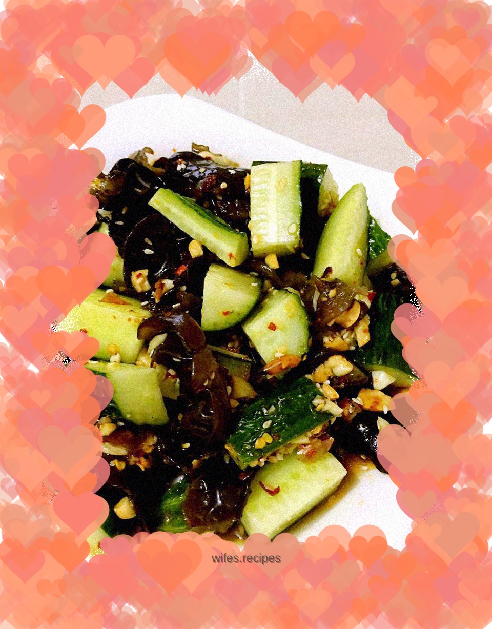 Fungus mixed with cucumber