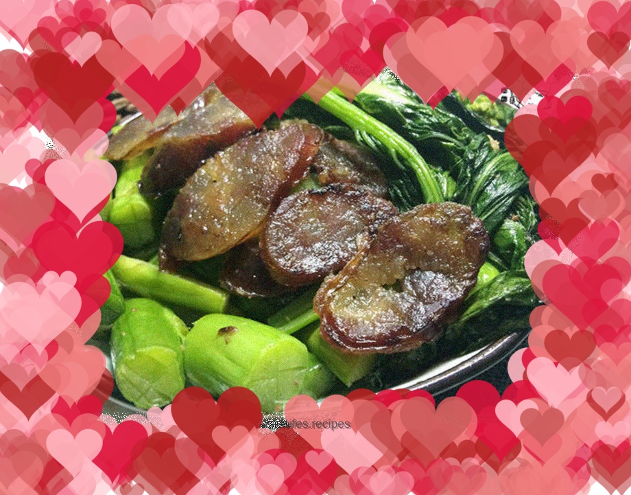 Stir-fried Chinese Sausage with Kale——Home-style quick dish