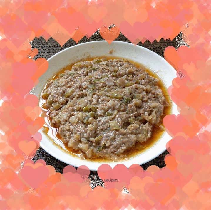 Steamed Pork Patties with Mustard Vegetables