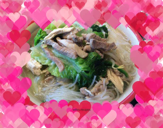 Shredded pork and pickled mustard rice noodles