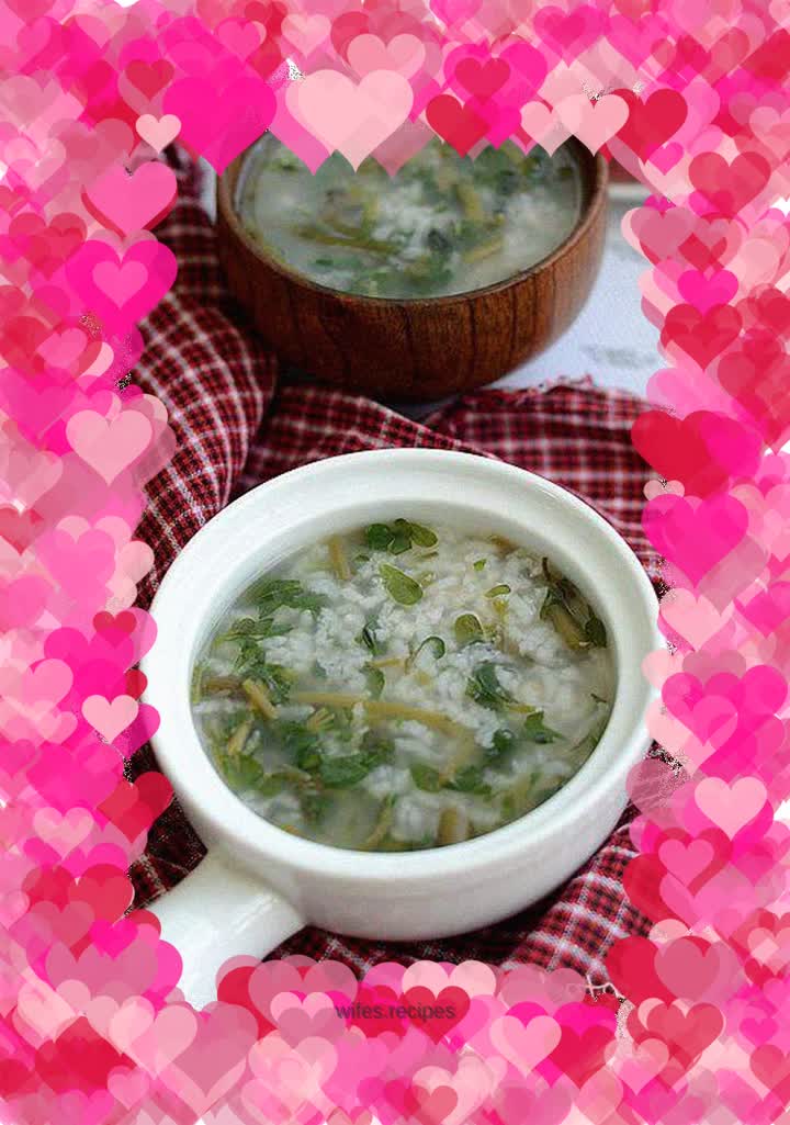 Early autumn health porridge-----purslane and barley porridge
