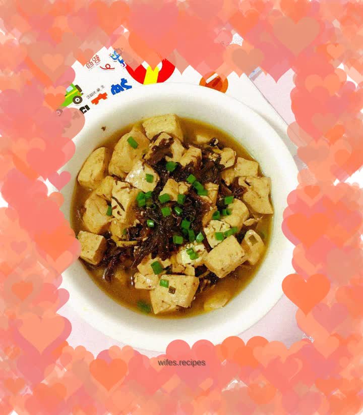 Braised tofu with pickled vegetables