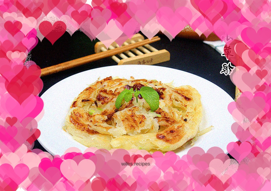 Scallion oil, crispy sauce-flavored hand-pulled pancakes