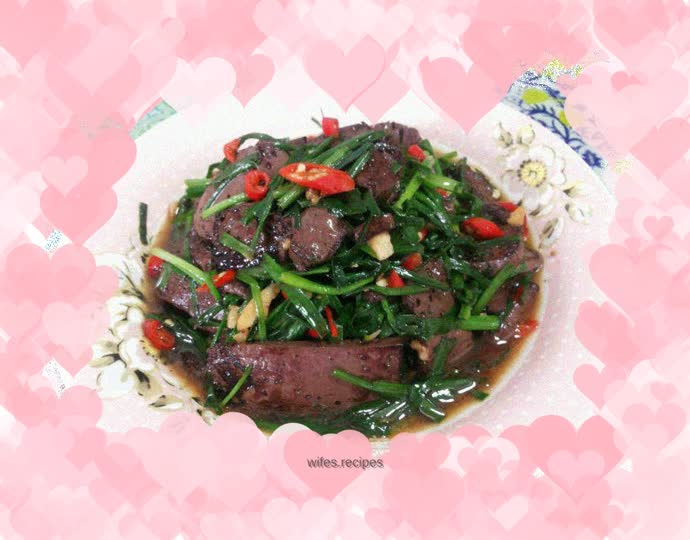 Chives and pork belly