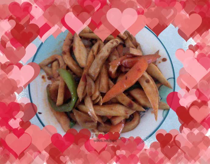 Spicy stir-fried king oyster mushrooms