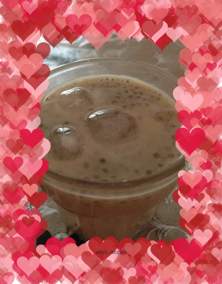 Chia seed iced coffee