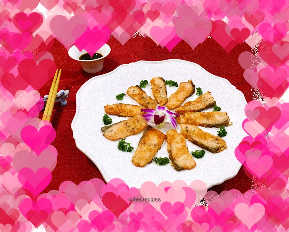 Black pepper pan-fried salmon