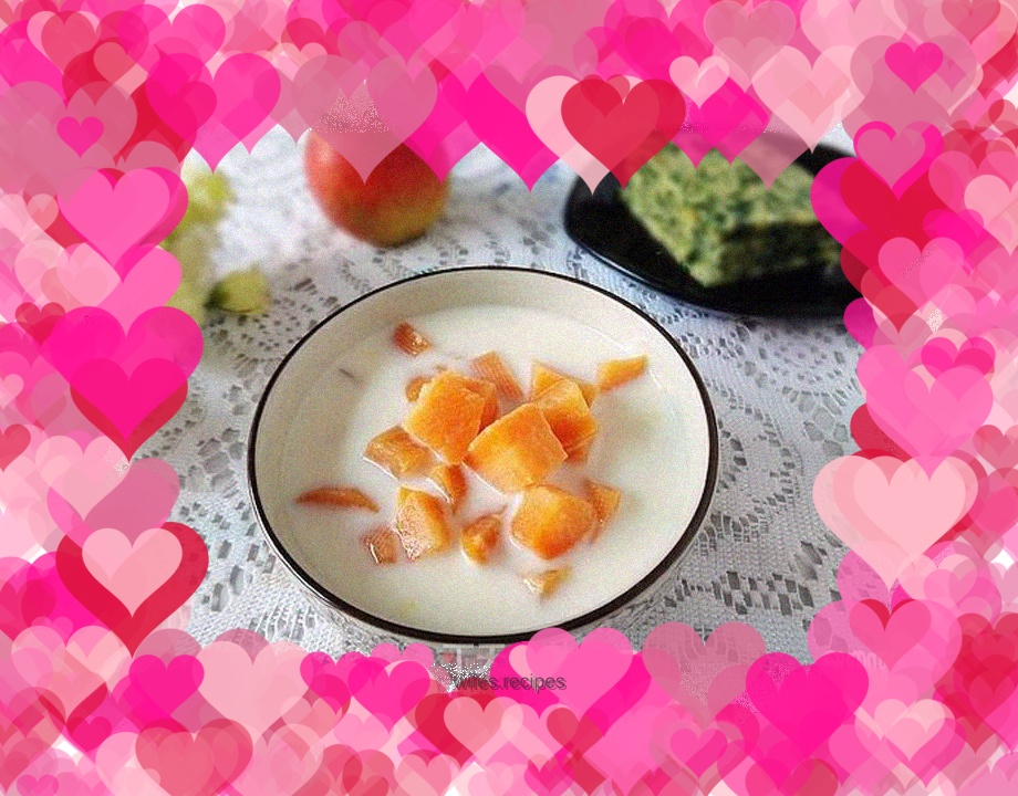 Milk and sweet potato soup