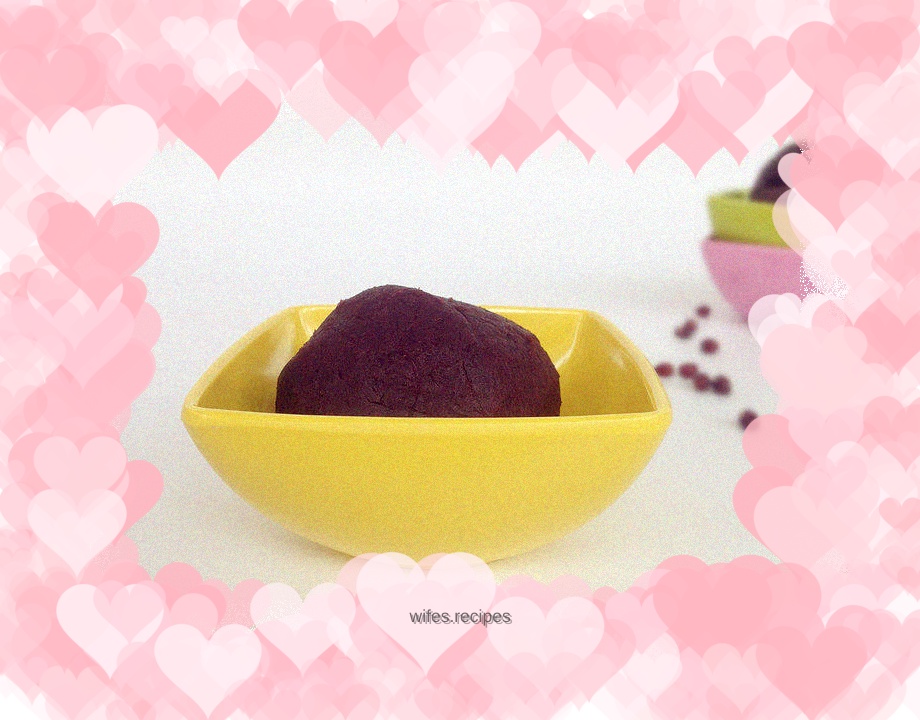 Bread machine version of red bean paste filling