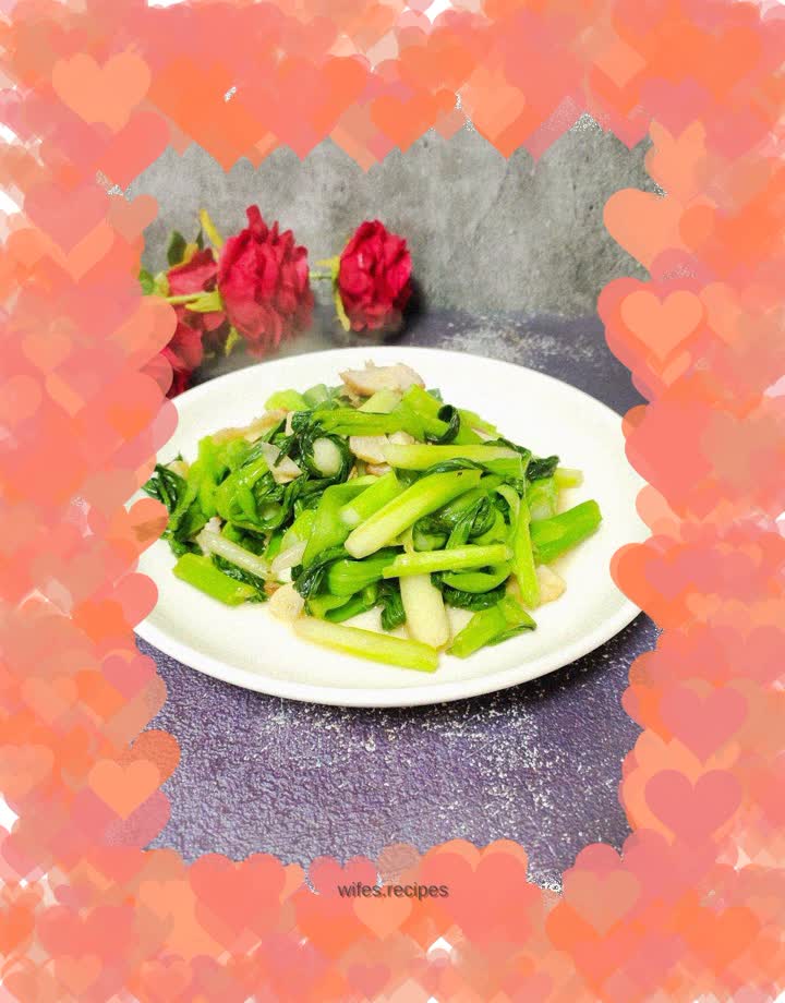 Stir-fried pork belly and choy sum