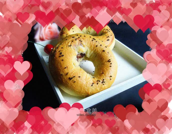 The simplest bread---------------Bean Paste Bagels