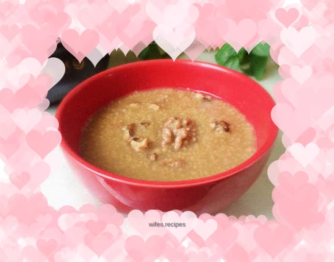 Distracted wood walnut porridge