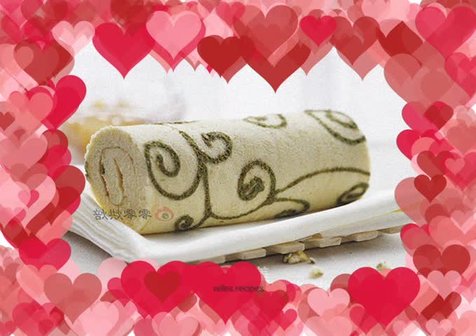 Patterned Chiffon Cake Roll