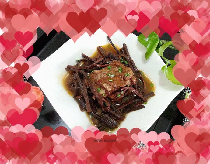 Braised Pork Ribs with Bracken