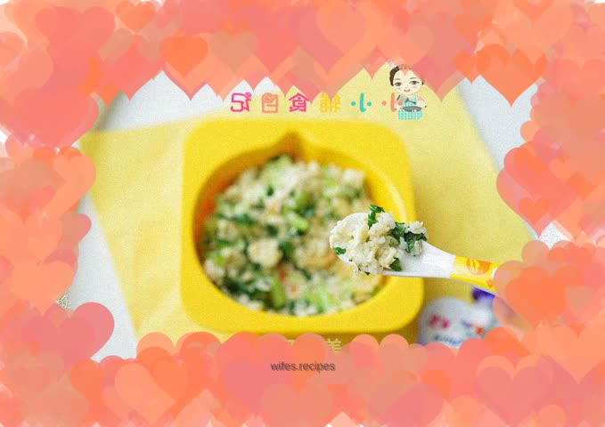 Scrambled egg noodles with vegetables and over 9 months old