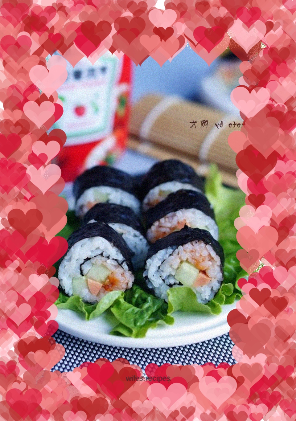 Tomato sauce version of sushi