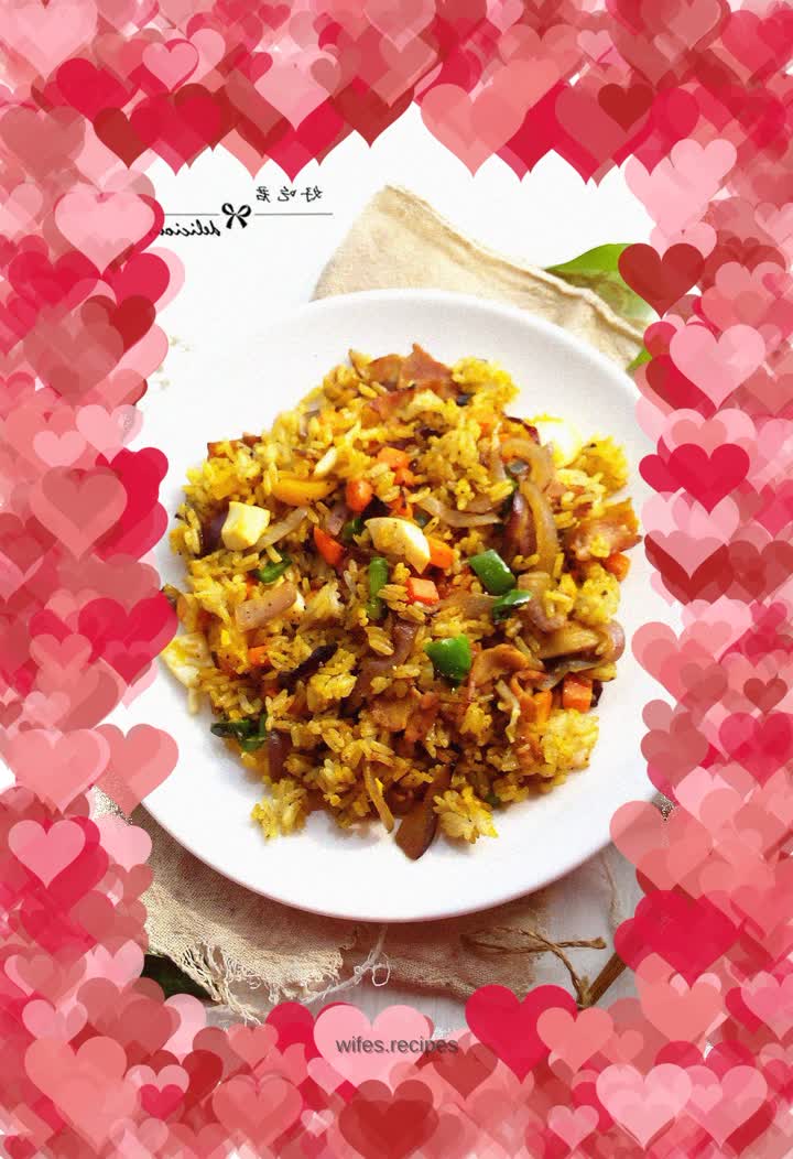 Bacon curry fried rice