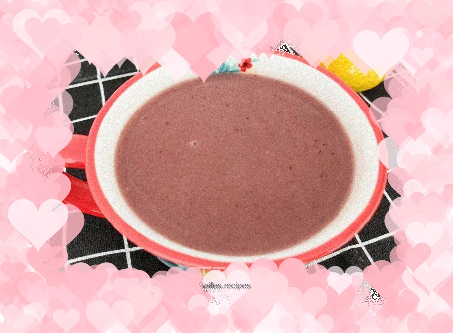 Yam, red dates and black rice paste