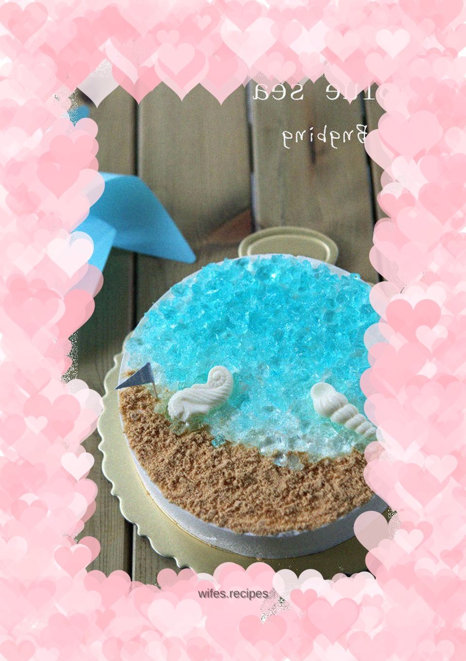 I just love that touch of blue---yoghurt mousse