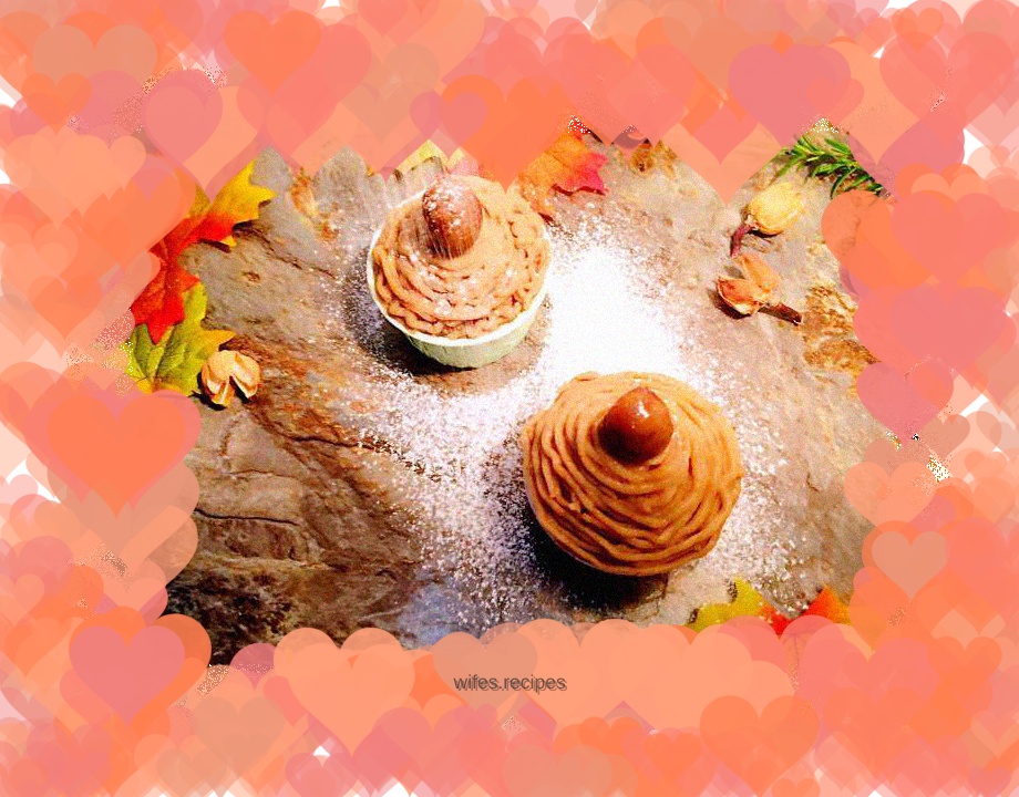 Low sugar and oil-free Montblanc chestnut cake