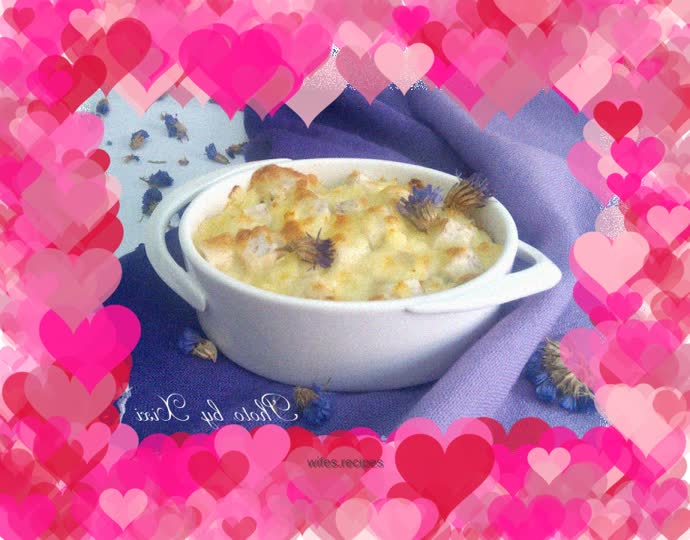 Baked BBQ Pork with Cheese and Taro Puree