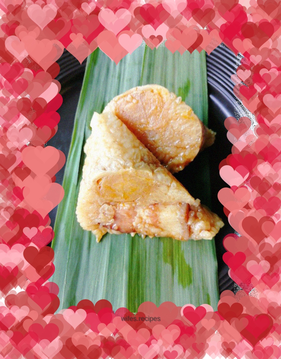 Bacon and salted egg yolk rice dumplings